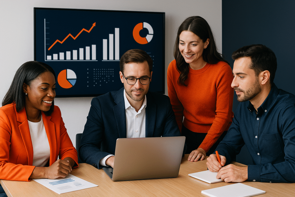 Equipo de Metanálisis revisando un modelo de machine learning